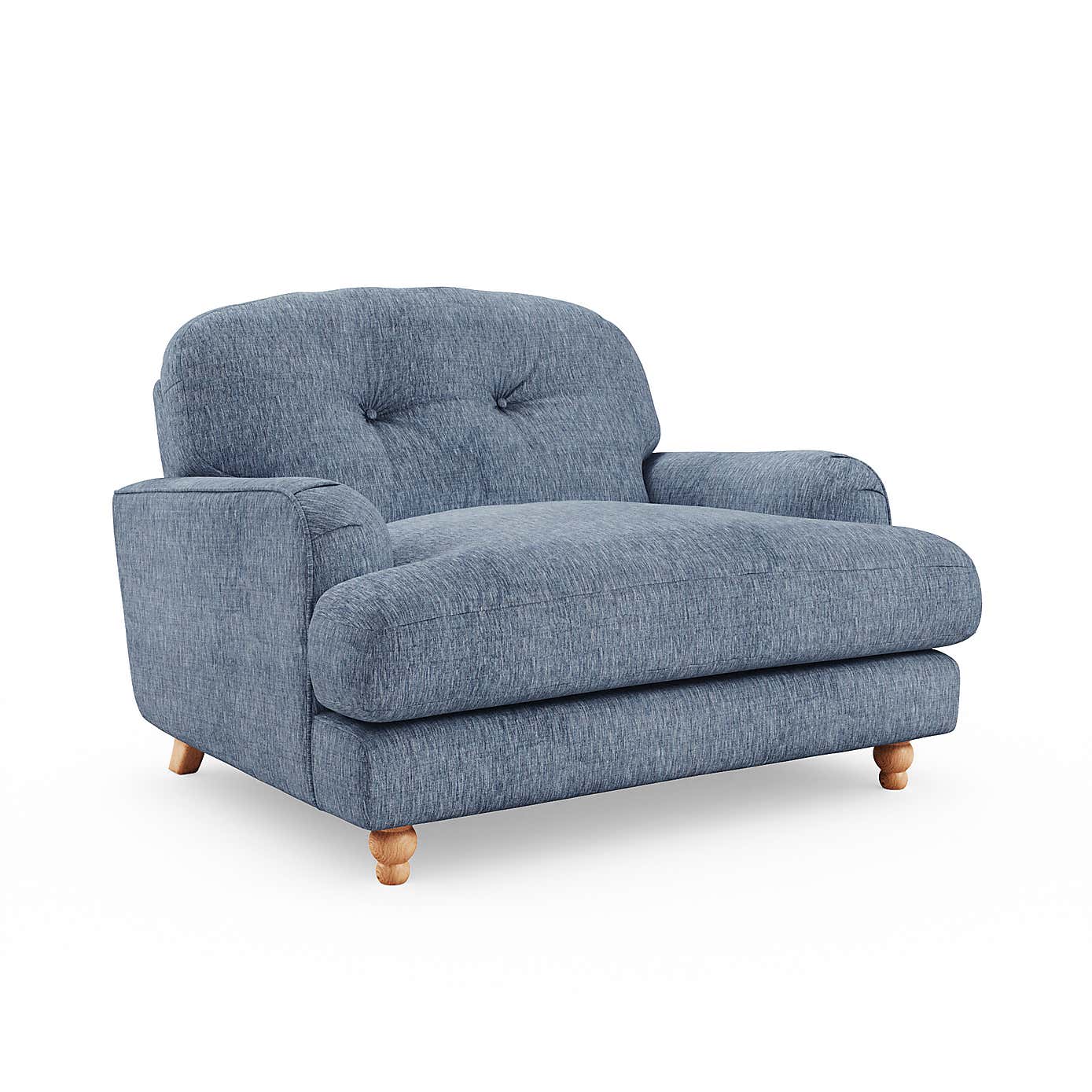 Martha Faux Linen Snuggle Chair