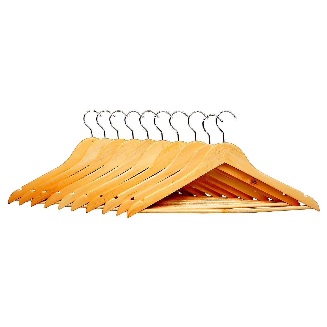 Wooden Hanger's 10 Pack in Shipper