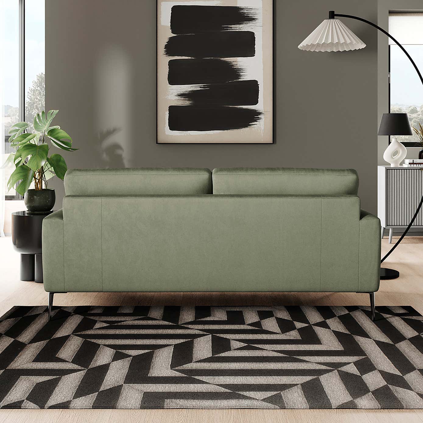 Lawson Matte Plush Velvet 3 Seater Sofa