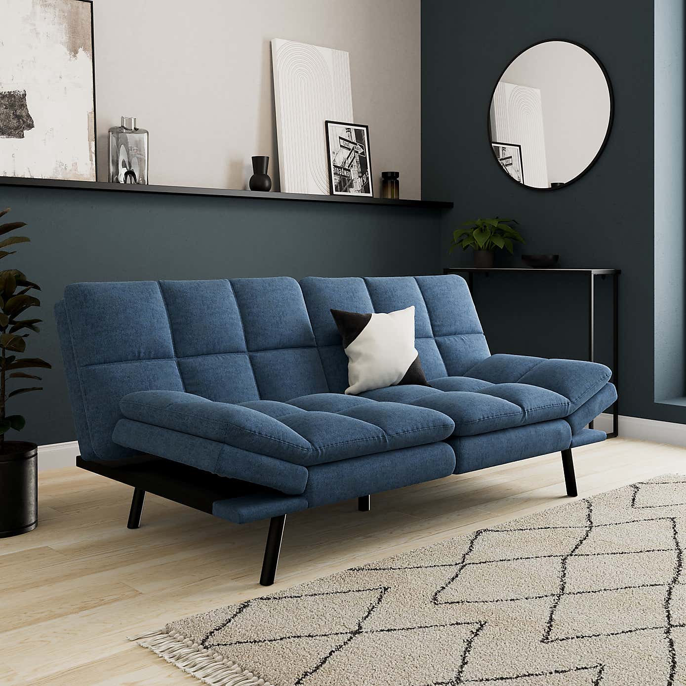 Luis Soft Chenille Clic Clac Double Sofa Bed