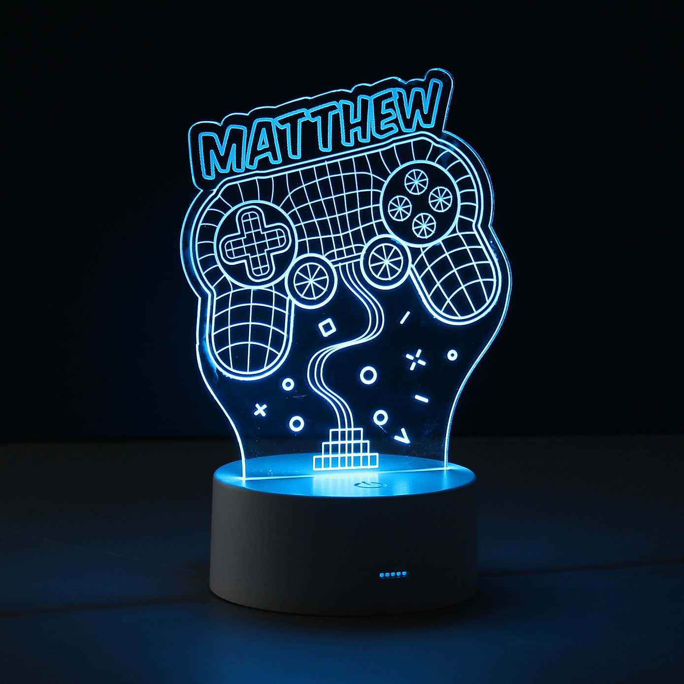Personalised Name Gaming Colour Changing Night LED Light