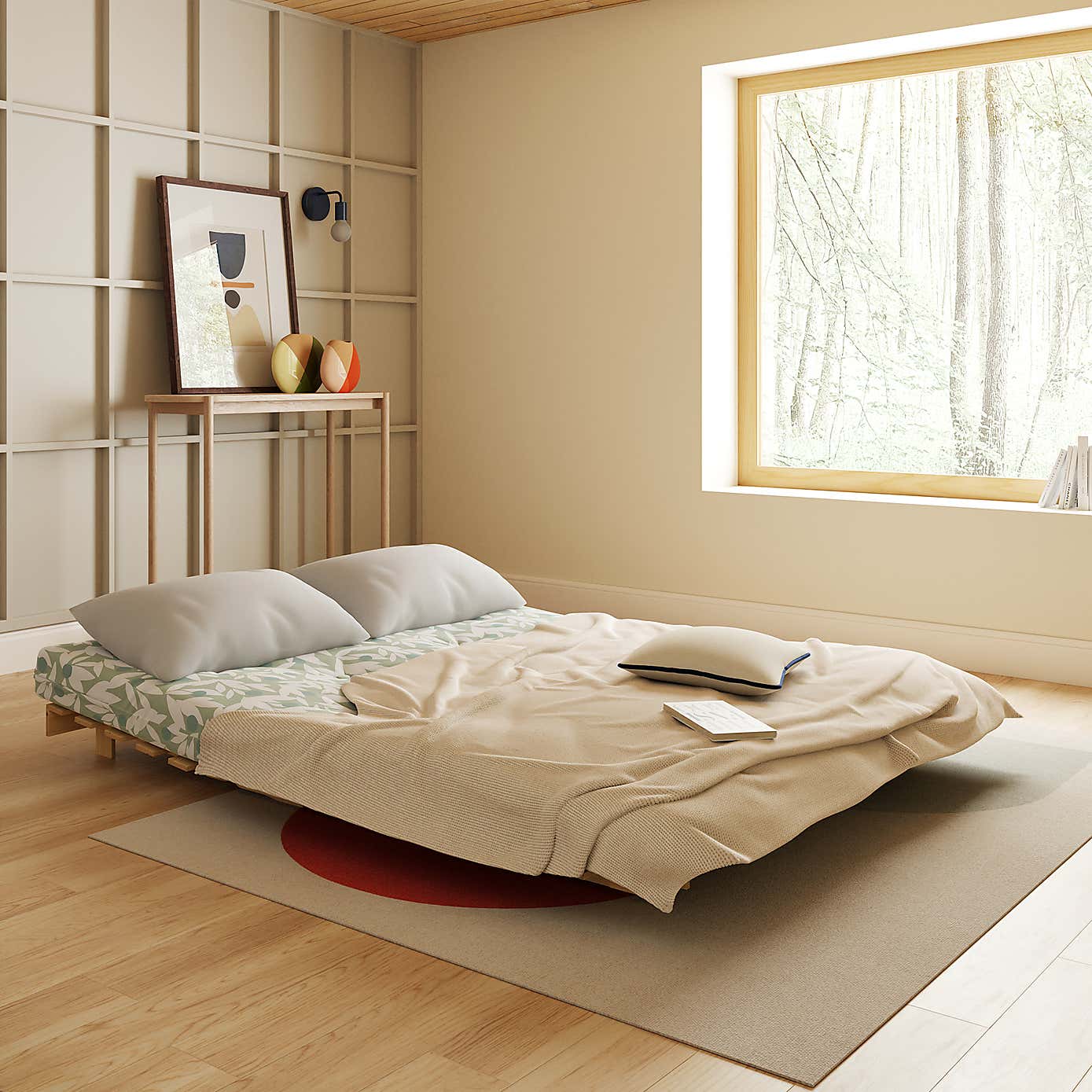 Mito Erwin Double Futon Sage Natural Frame