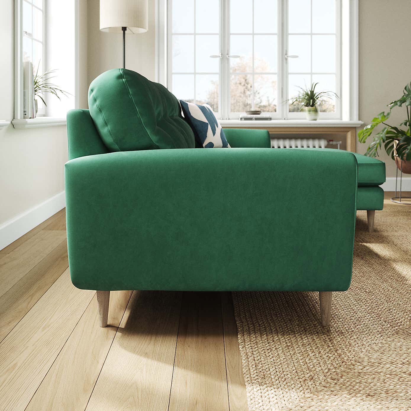 Sven Opulent Velvet Large Corner Chaise Sofa