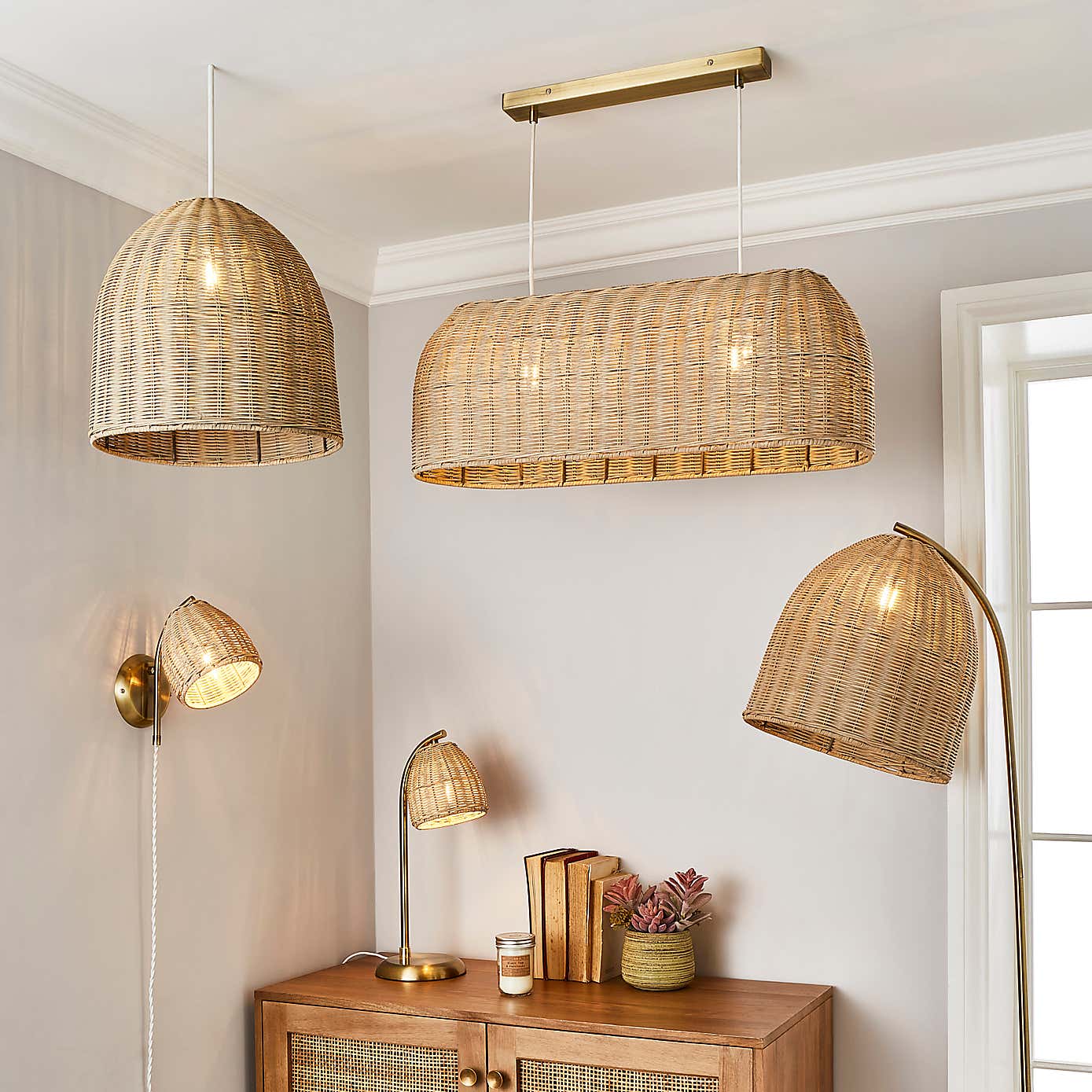 Churchgate Cotes Rattan Easy Fit Pendant Shade