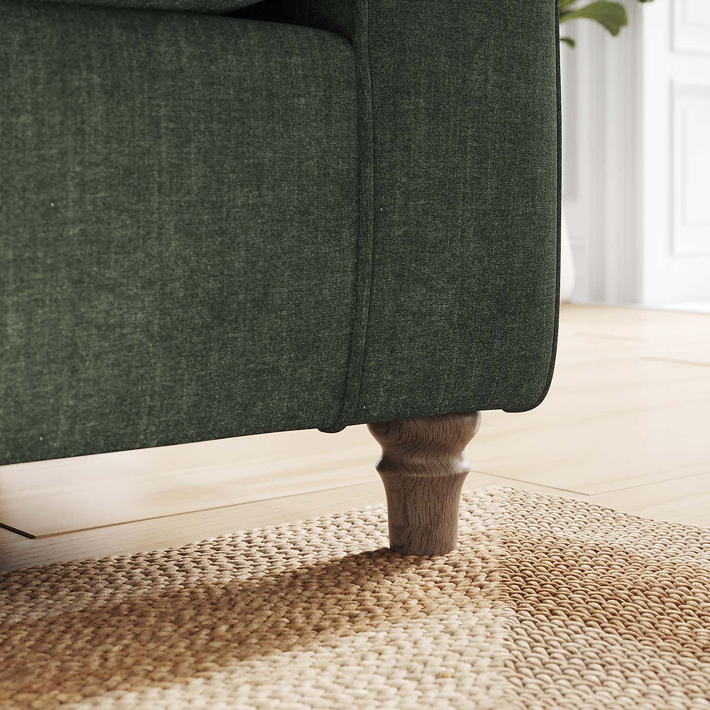 Flori 2 Seater Sofa, Tonal Plush Chenille