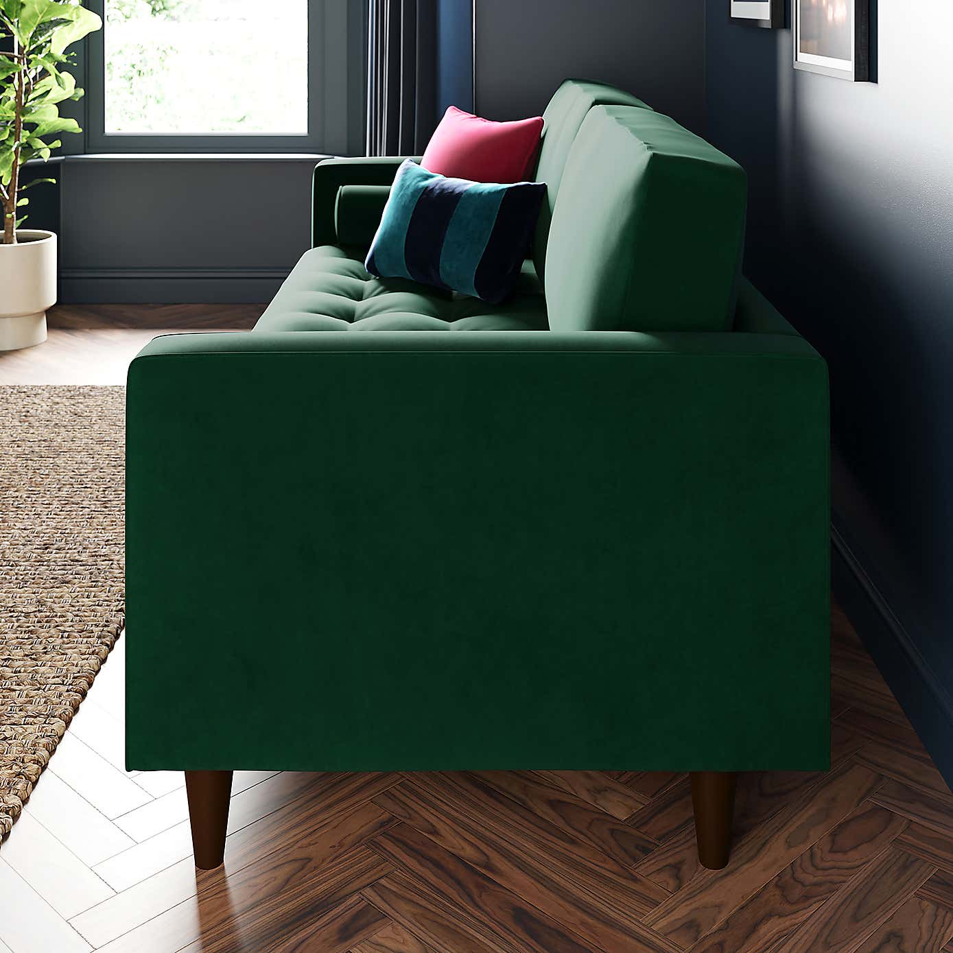 Zoe Velvet 3 Seater Sofa