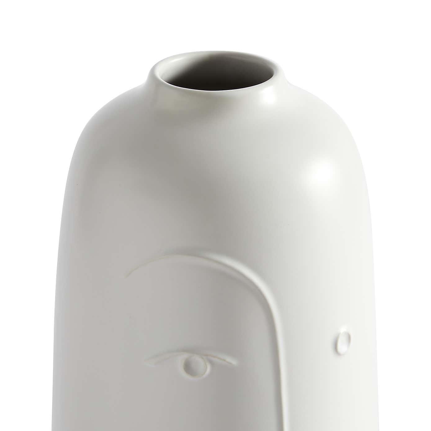 Curves Face Vase Cream 27cm