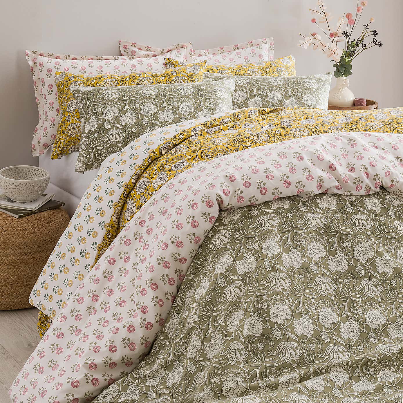 Lizzy Tile Cotton Duvet Cover & Pillowcase Set
