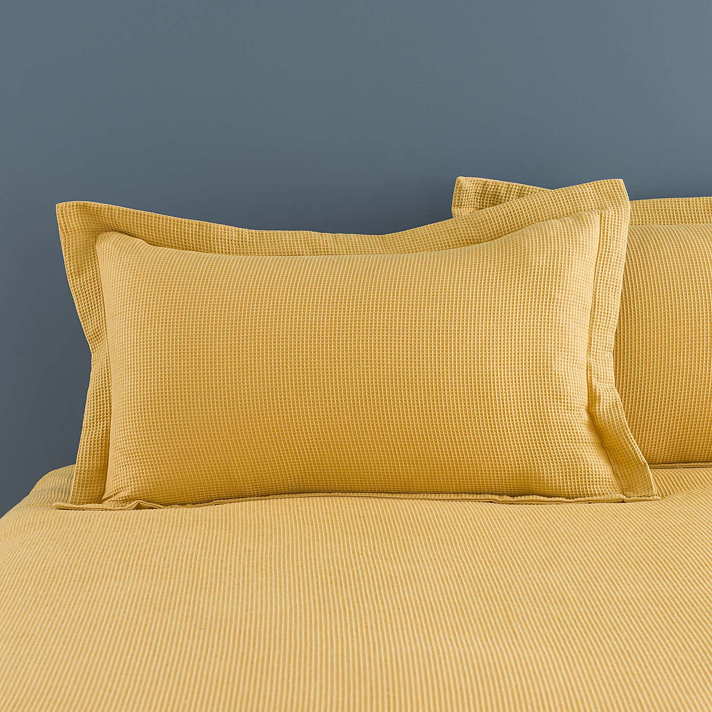 Alston Waffle Navy Oxford Pillowcase