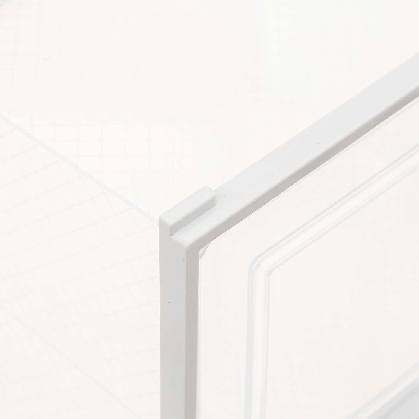 Stackable Set of 4 Clear Shoe Boxes