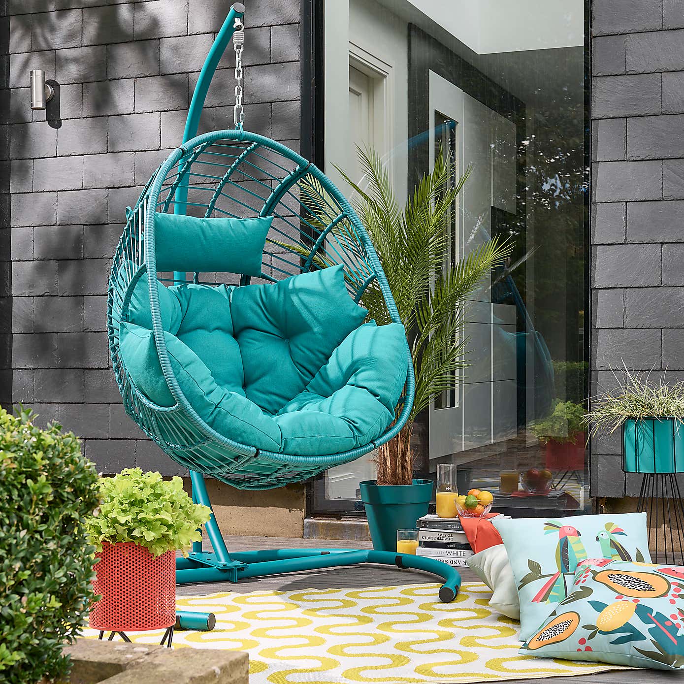 Elements Peacock Hanging Egg Chair