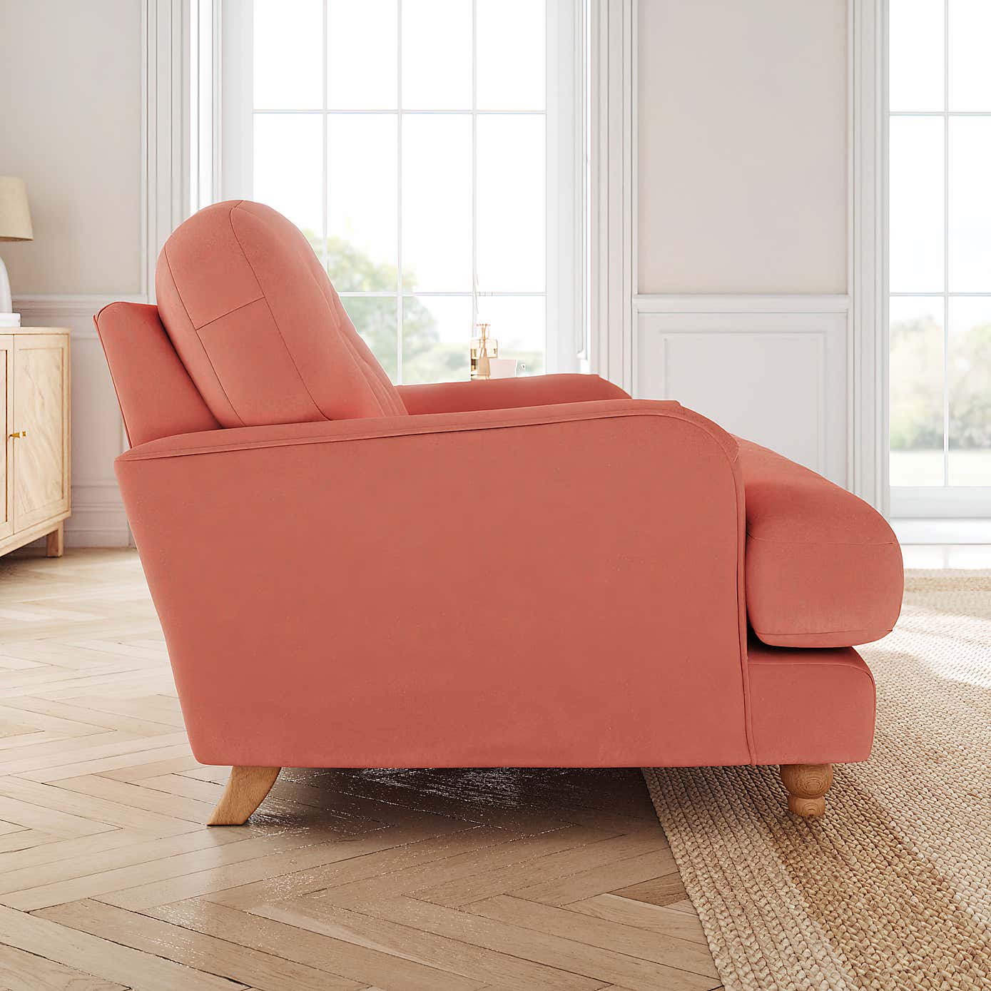 Martha Matte Plush Velvet Snuggle Sofa