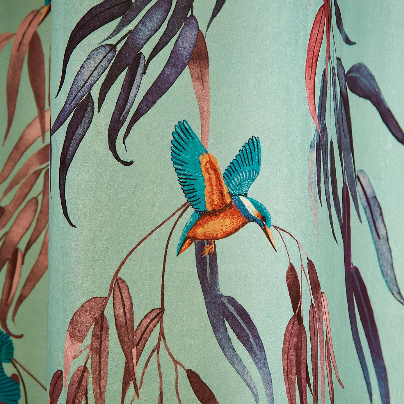 Natural History Museum Kingfisher Eyelet Curtains
