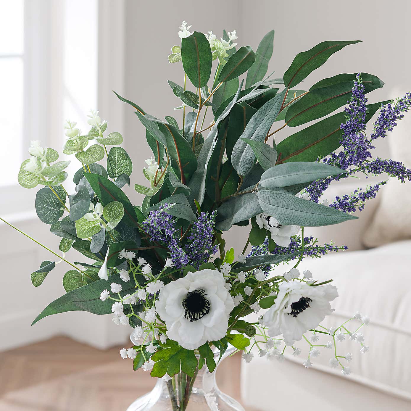 Artificial Anemone & Berries Letterbox Bouquet