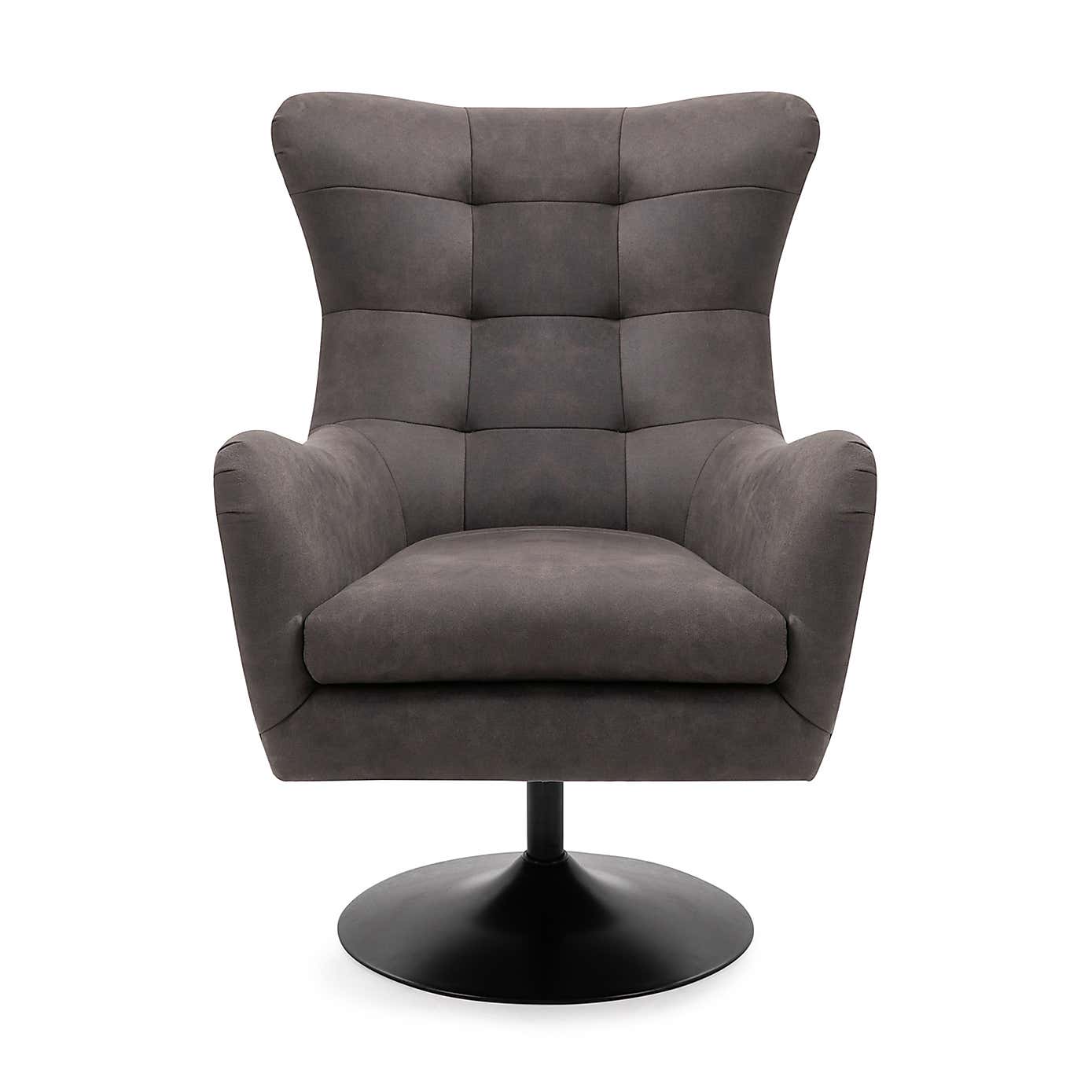 Roan Microsuede Swivel Chair