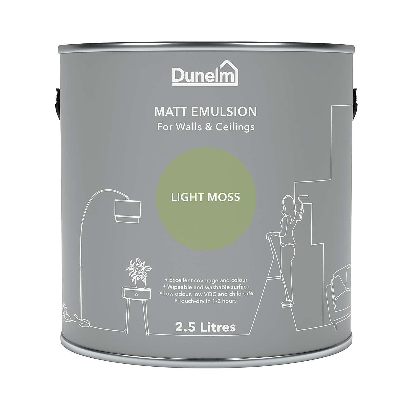 Dunelm Light Moss Matt Emulsion Paint