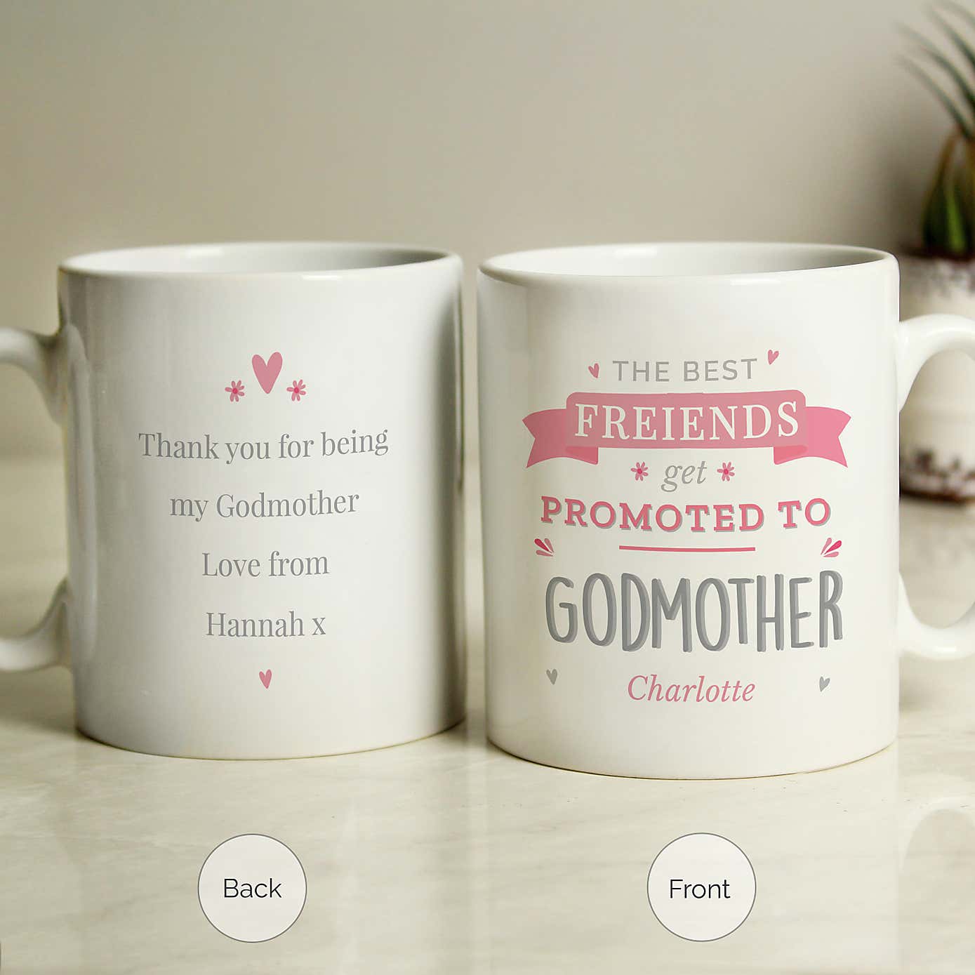 Personalised Promoted To Mug Pink