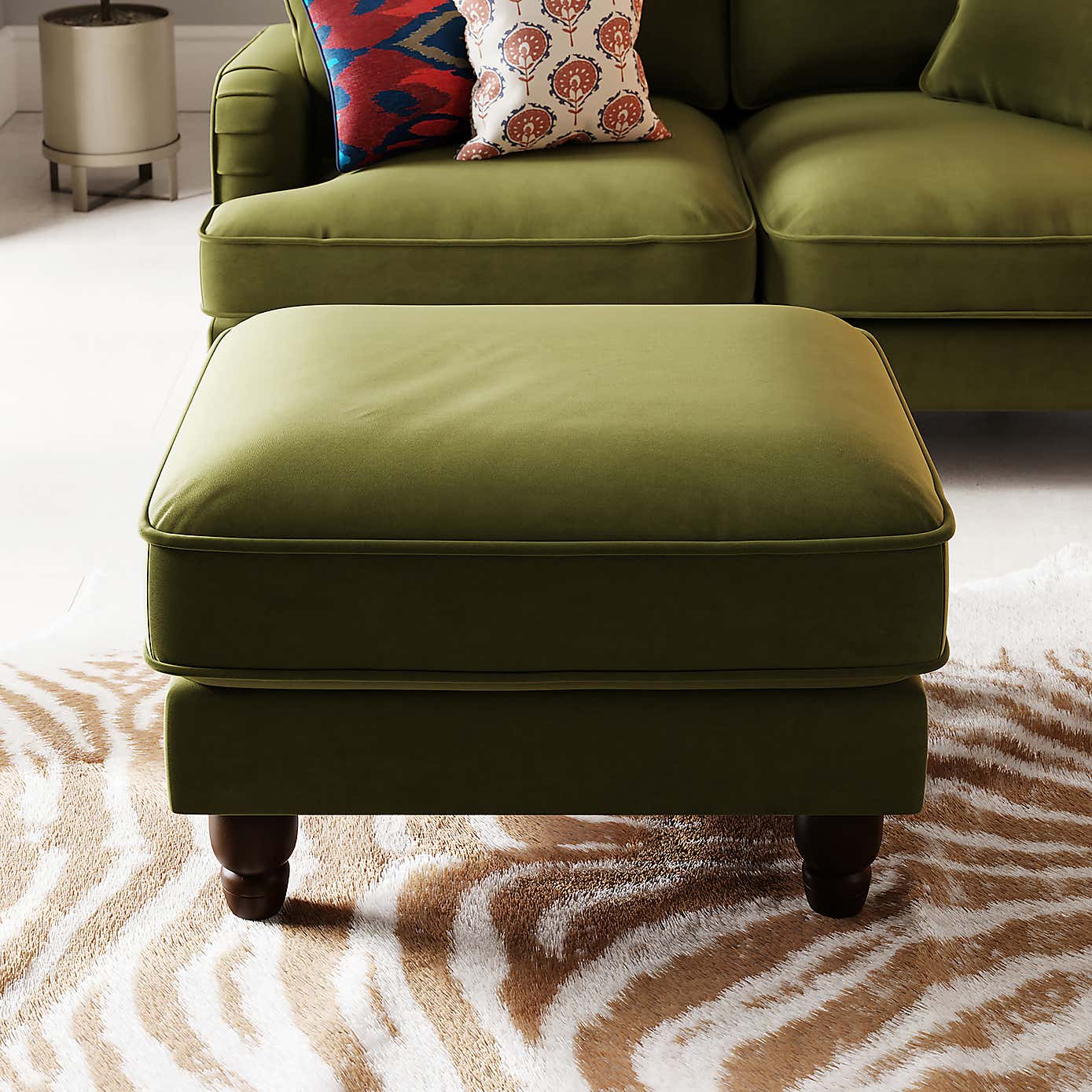 Beatrice Velvet Footstool