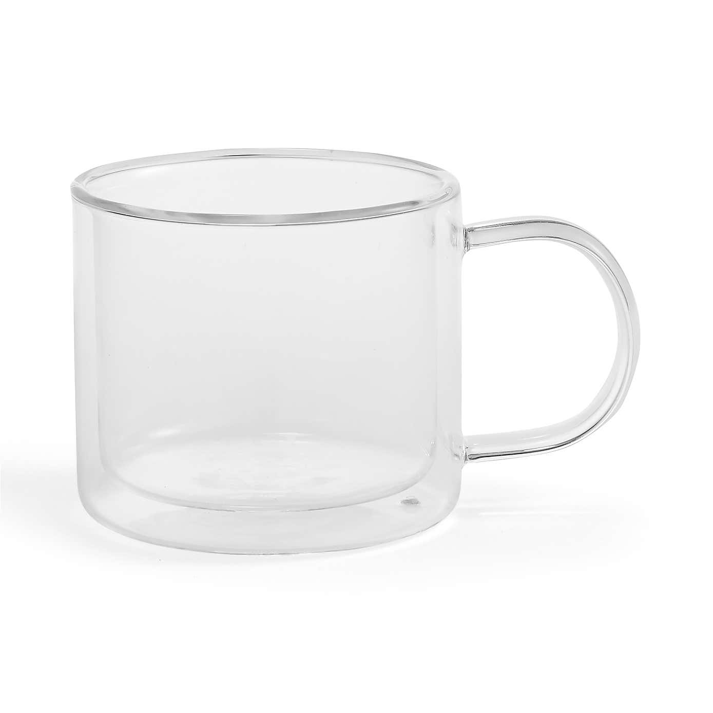 Double Wall Clear Glass Mug