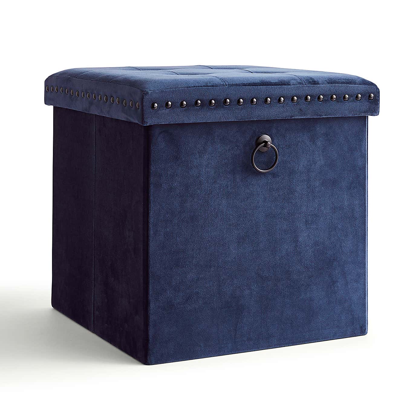 Velvet Cube Ottoman