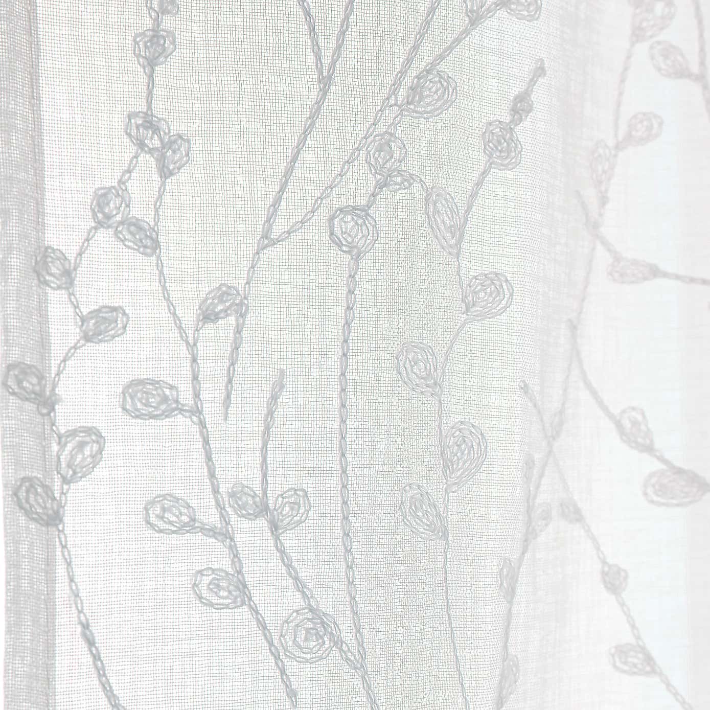Belle Embroidery Slot Top Voile Curtains