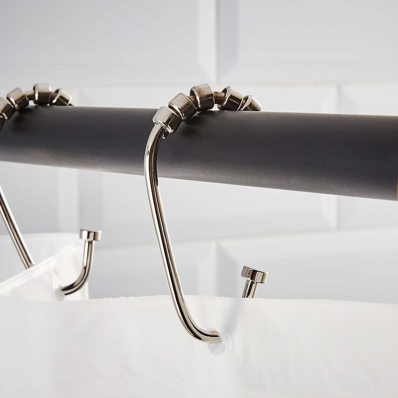 Pack of 12 Open Shower Curtain Rings