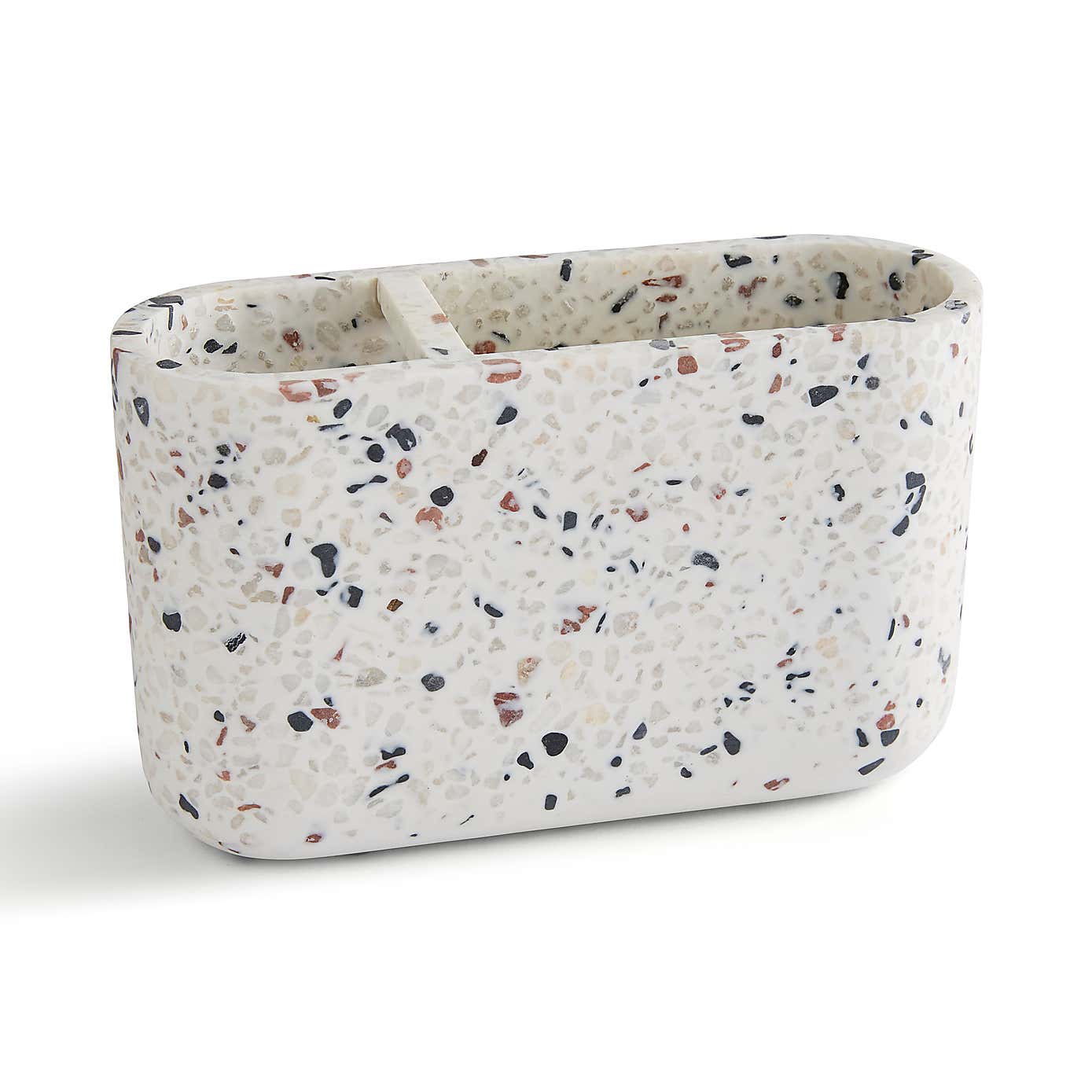 Terrazzo Natural Double Toothbrush Holder