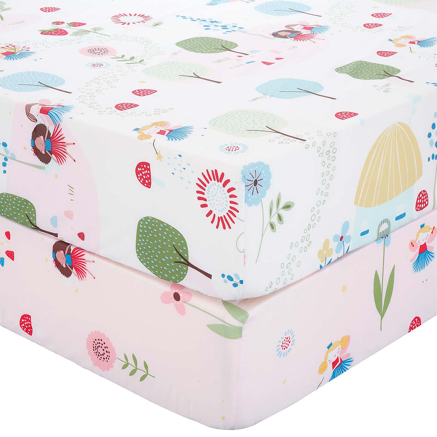 Pack of 2 Toadsool Fairies Polycotton Fitted Sheets