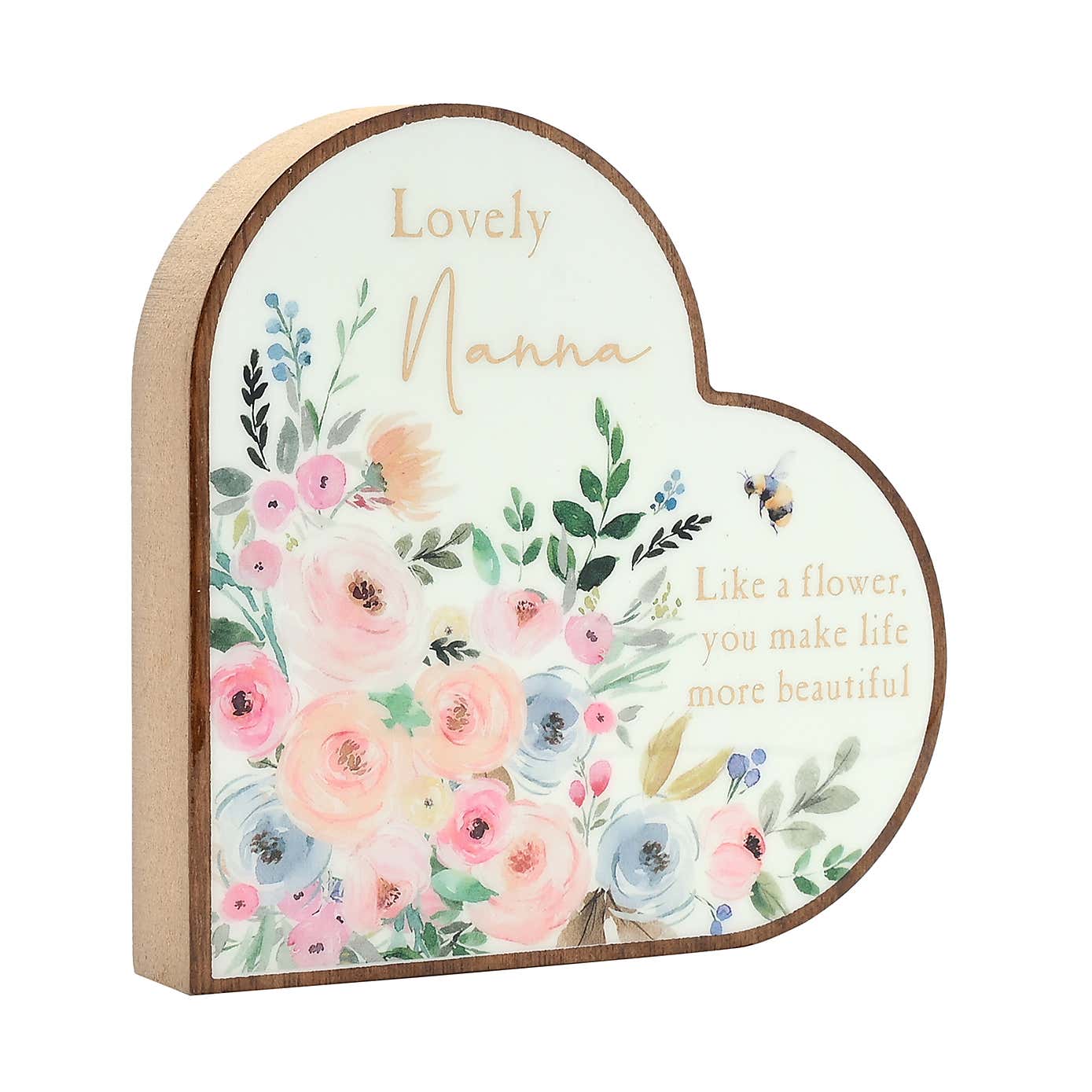 The Cottage Garden Nanna Heart Plaque