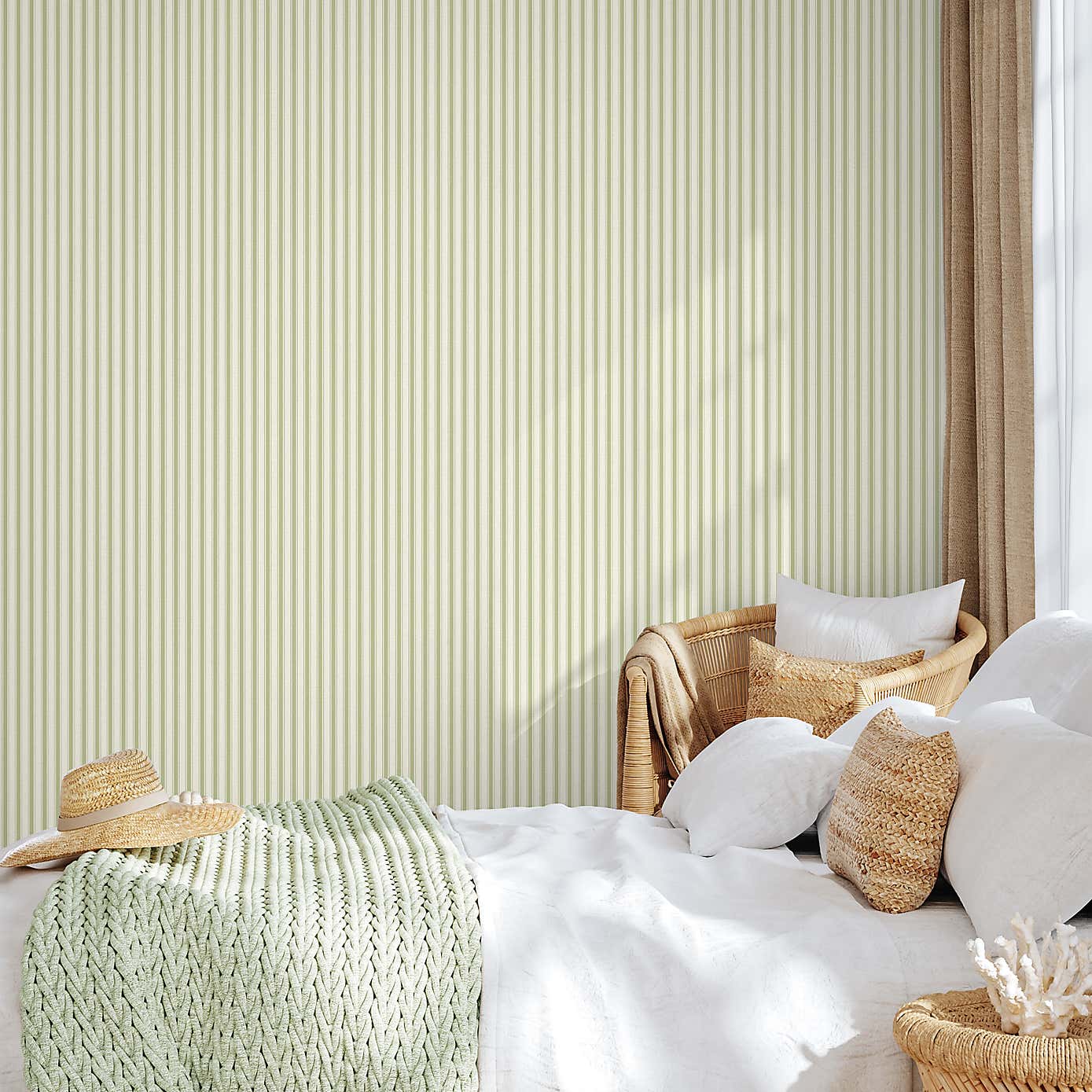 Ticking Stripe Wallpaper