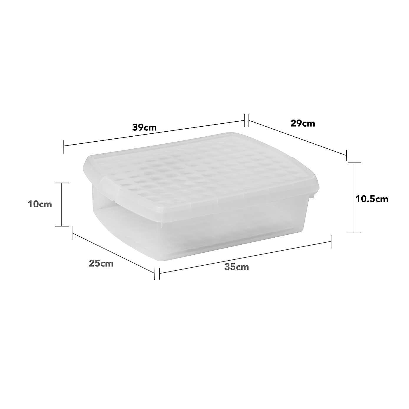 Wham Clip Pack of 4 Rectangle Storage Boxes With Lids