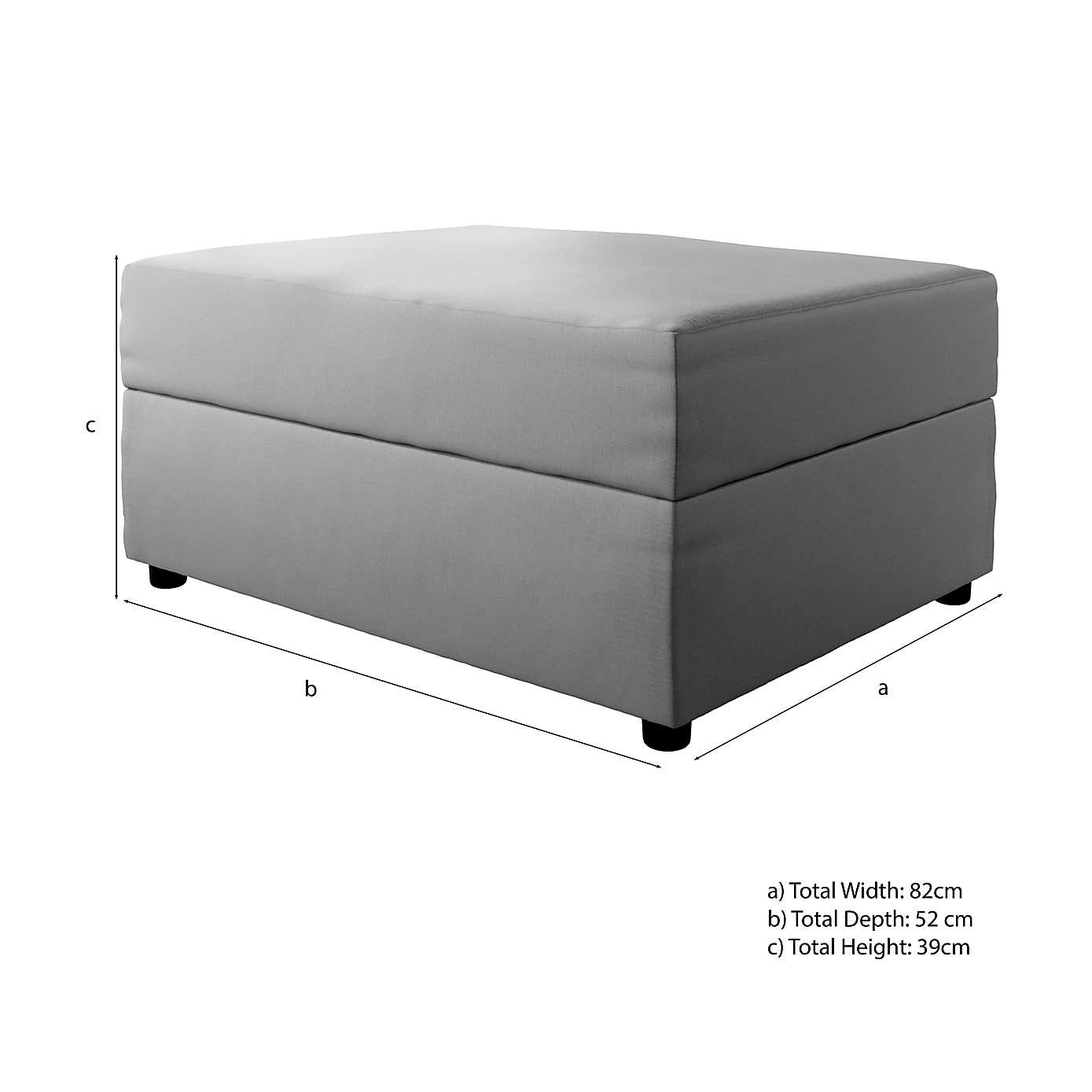 Rectangle Soft Texture Storage Footstool