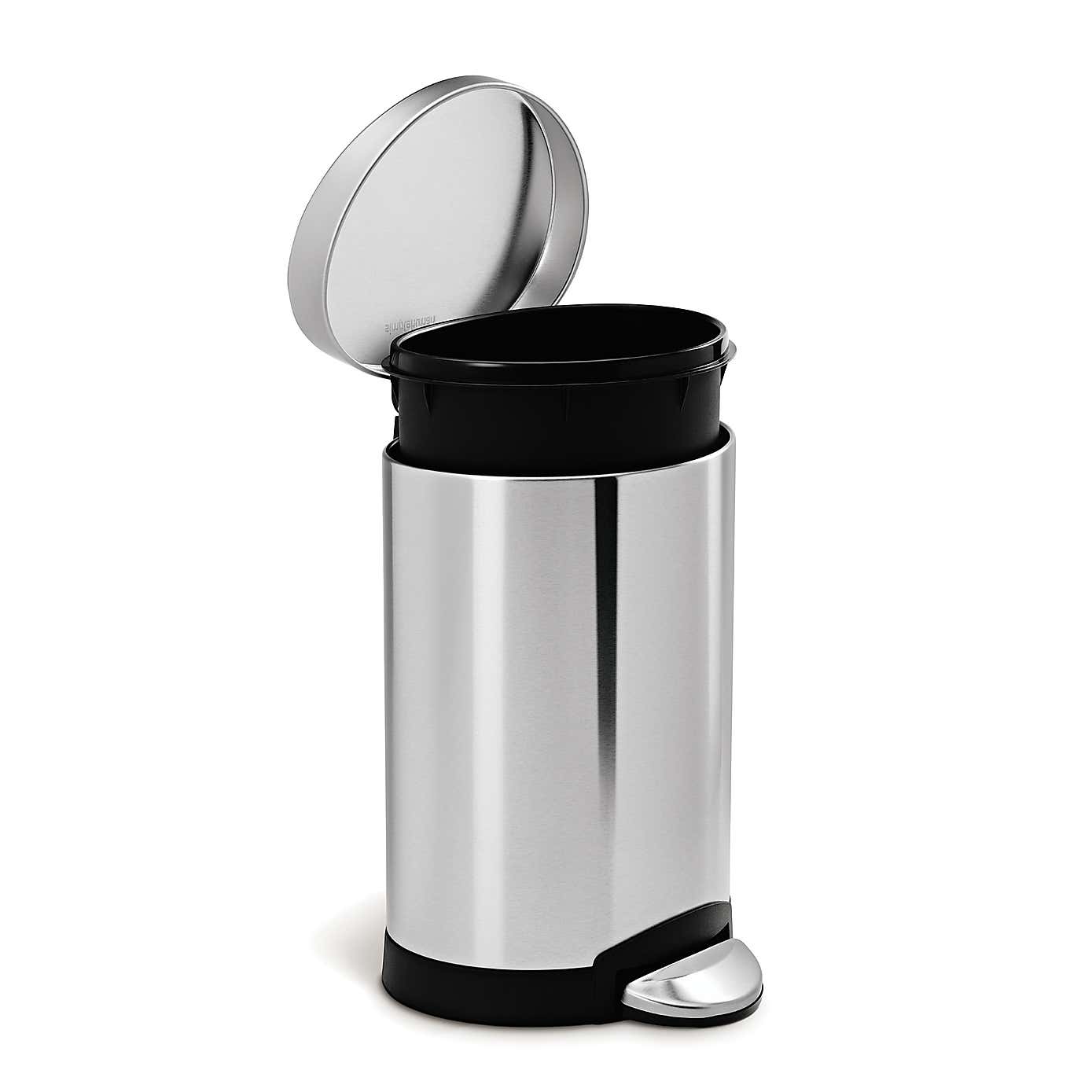 simplehuman Fingerprint Proof Steel 6 Litre Semi Round Bin