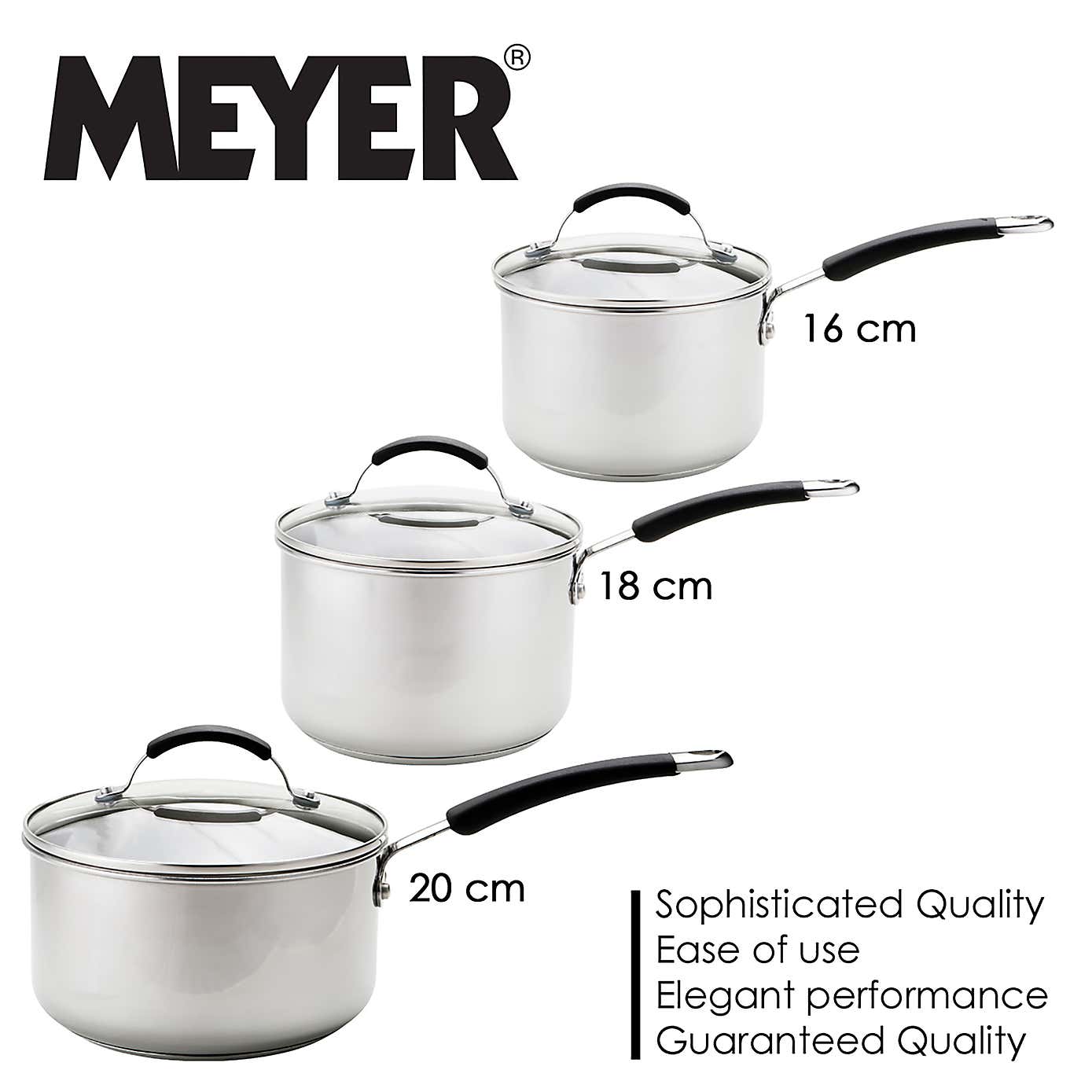 Meyer Non-Stick Induction Stainless Steel 5 Piece Set