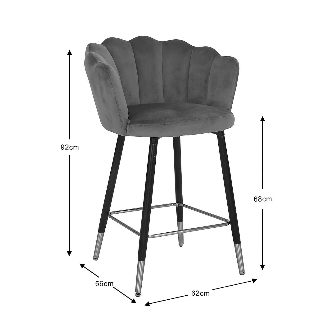 Vivian Velvet Bar Stool