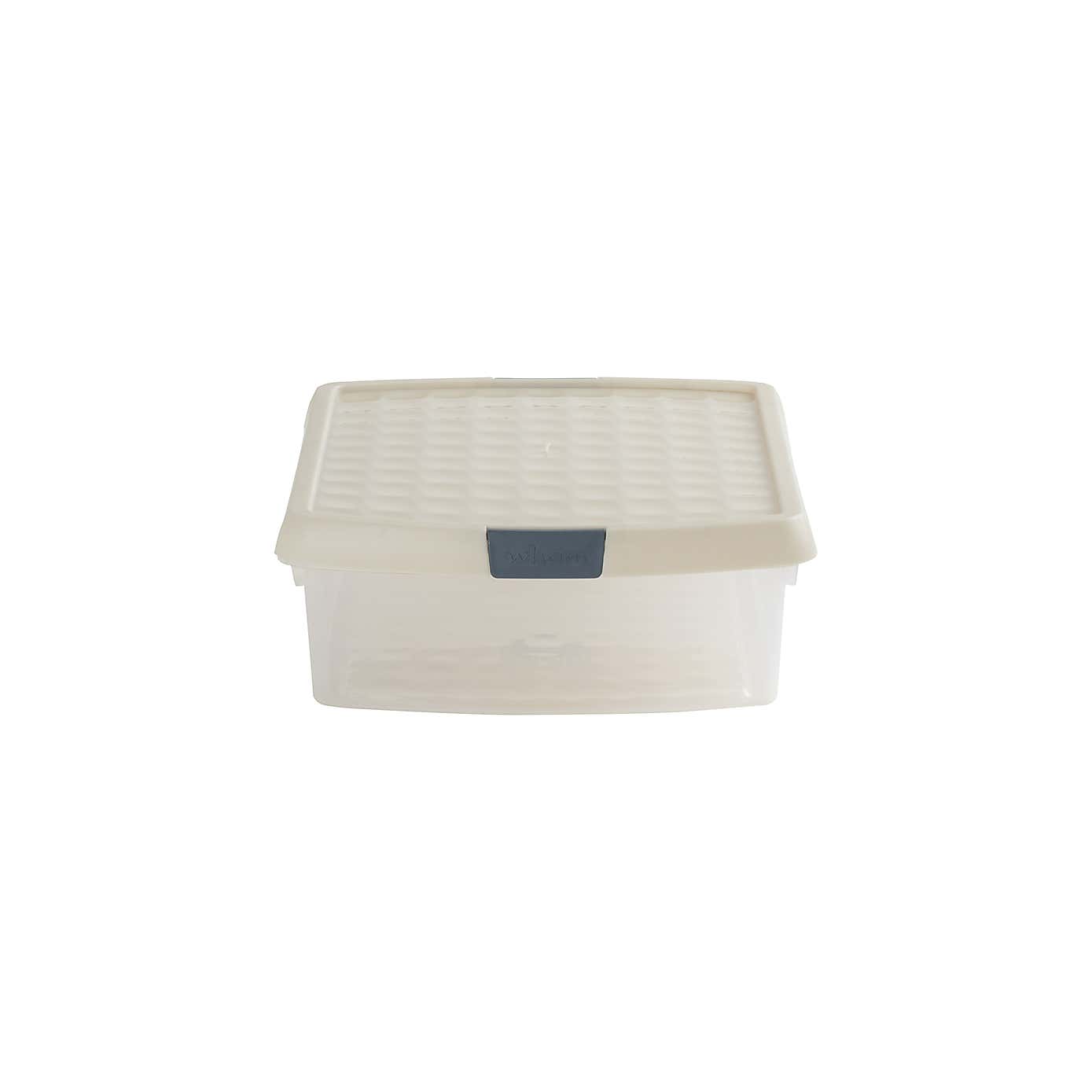 Wham Clip Pack of 4 Rectangle Storage Boxes With Lids