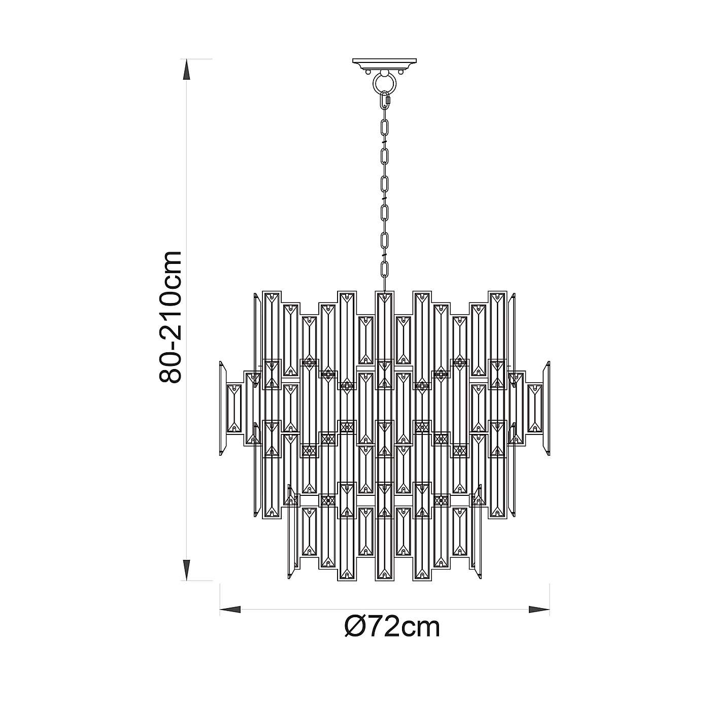 Vogue Dante 15 Light Pendant Light