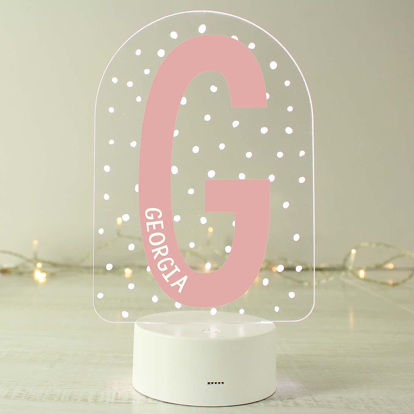 Personalised Initial Colour Changing Night LED Light