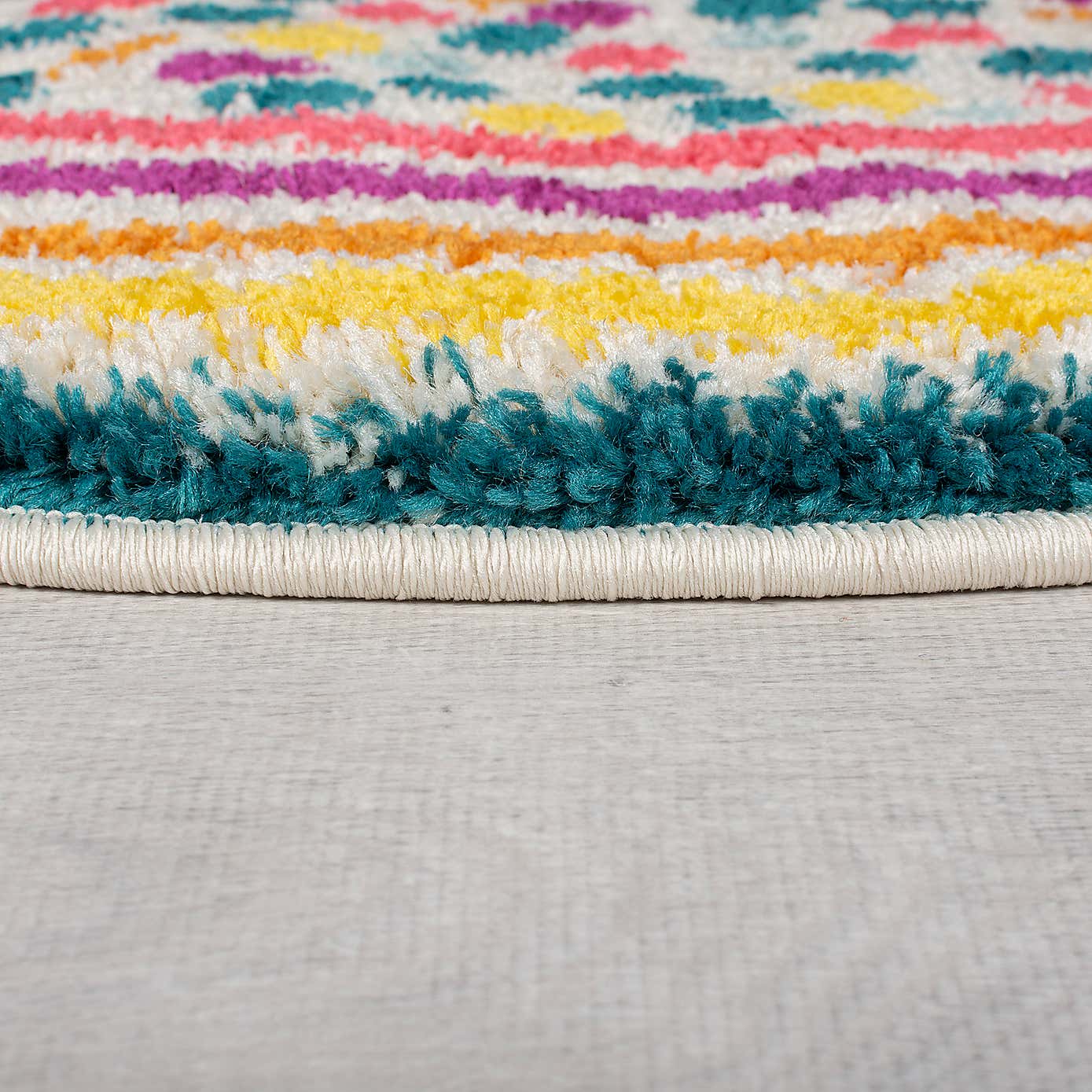 Rainbow Spot Berber Circle Rug