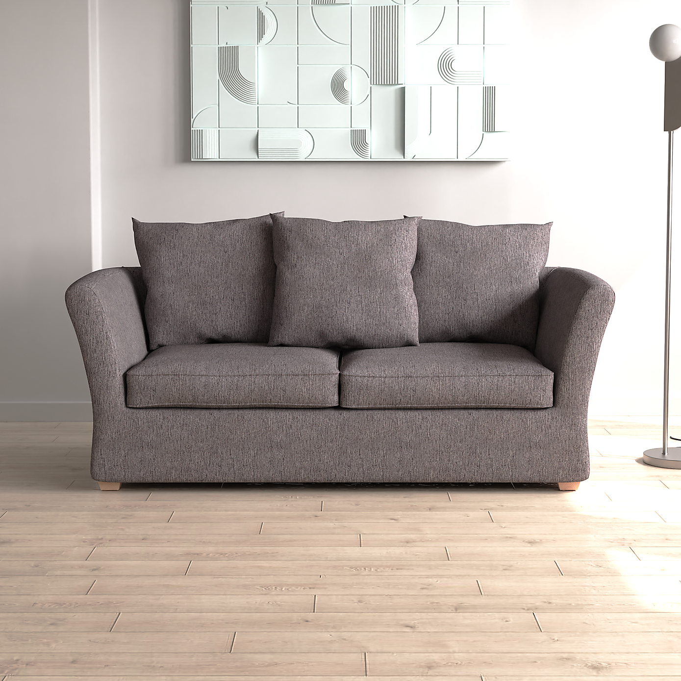 Emmett Woven Fabric 2 Seater Double Sofa Bed