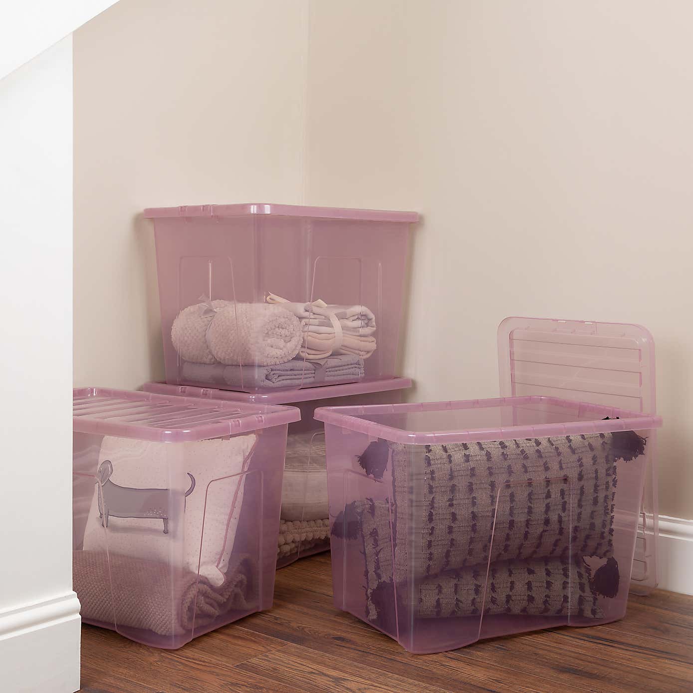 Wham Crystal Set of 4 Storage Boxes & Lids