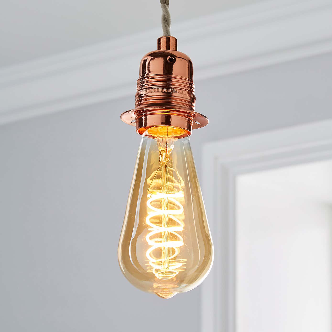 Dunelm 4 Watt ST64 ES LED Spiral Filament Bulb