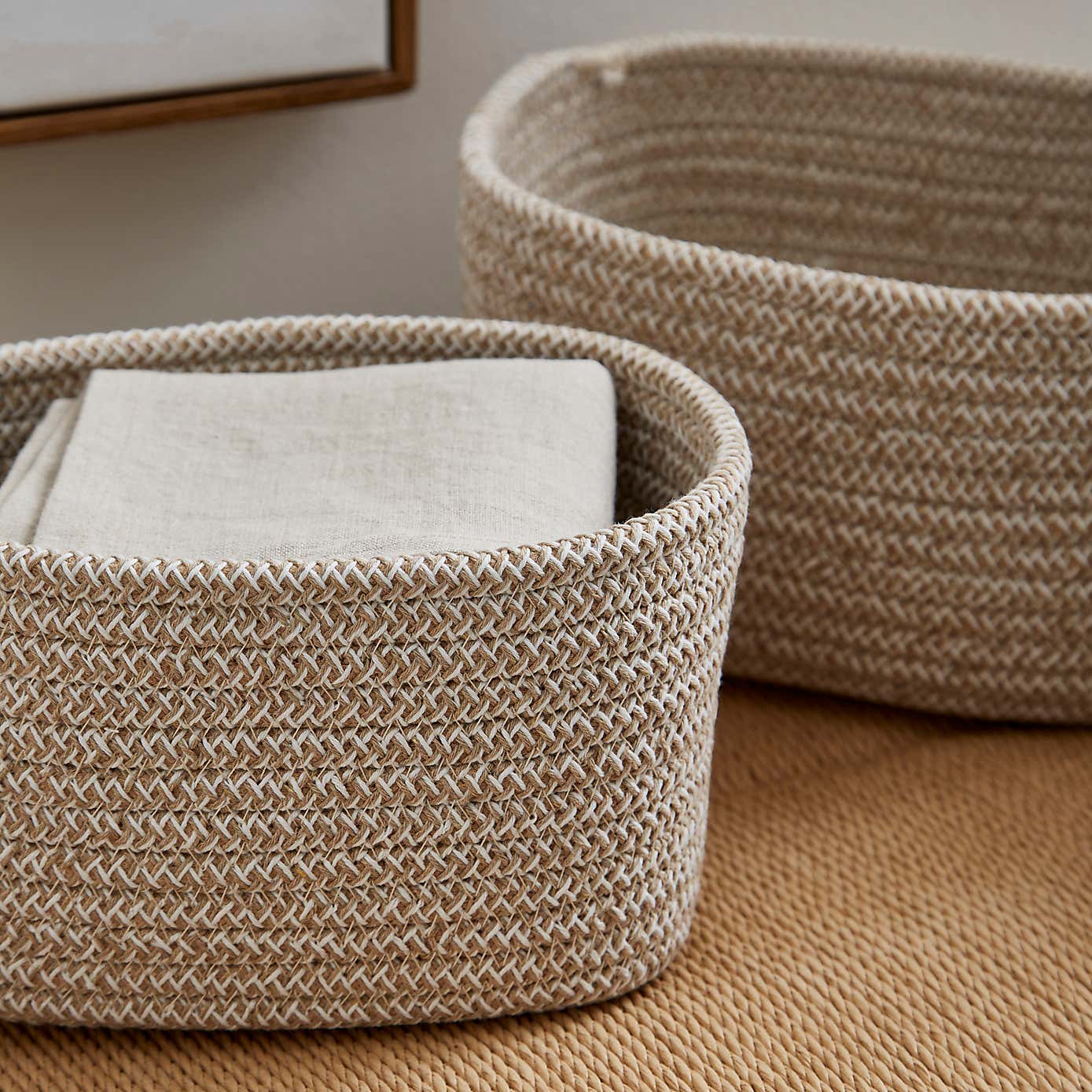 Jupiter Set of 3 Woven Fabric Baskets