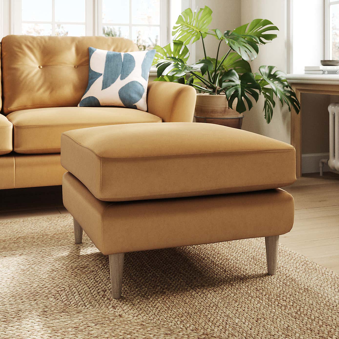 Sven Opulent Velvet Footstool