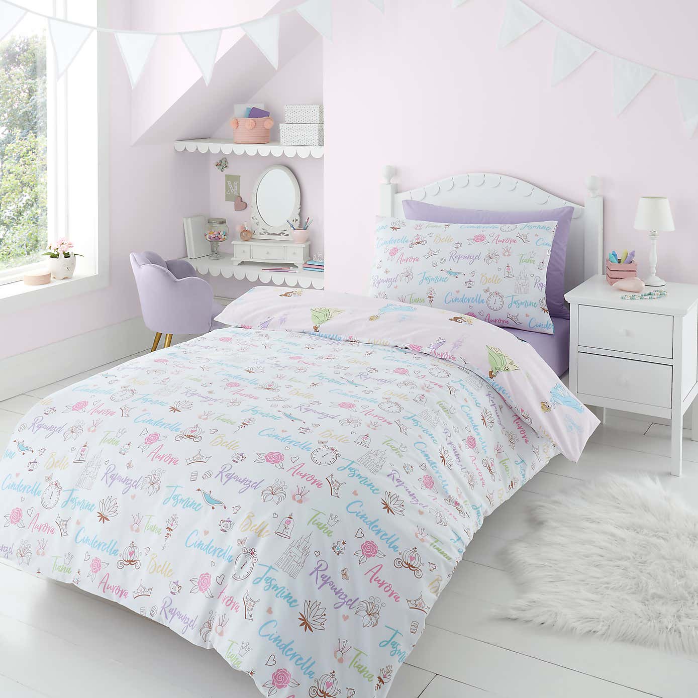 Disney Princesses Duvet Cover and Pillowcase Set