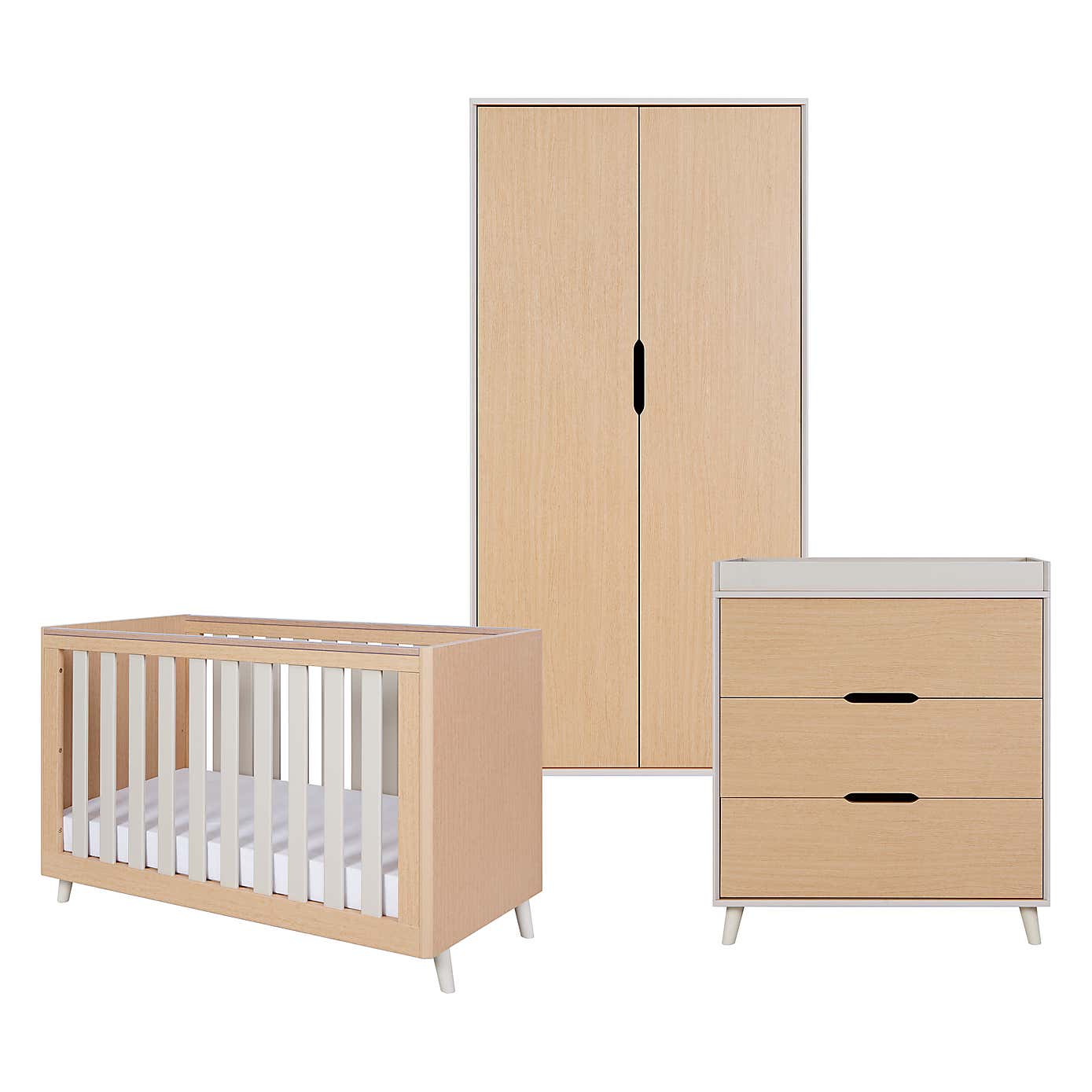 Tutti Bambini Fika Mini 3 Piece Nursery Furniture Set