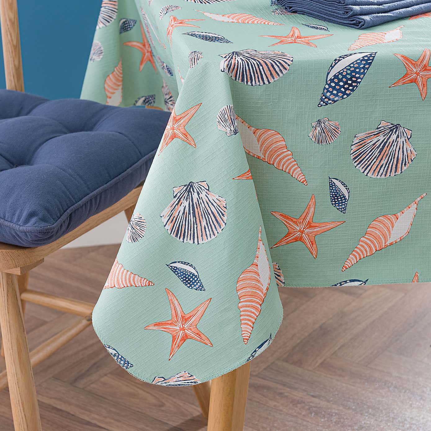 Shell Wipe Clean tablecloth