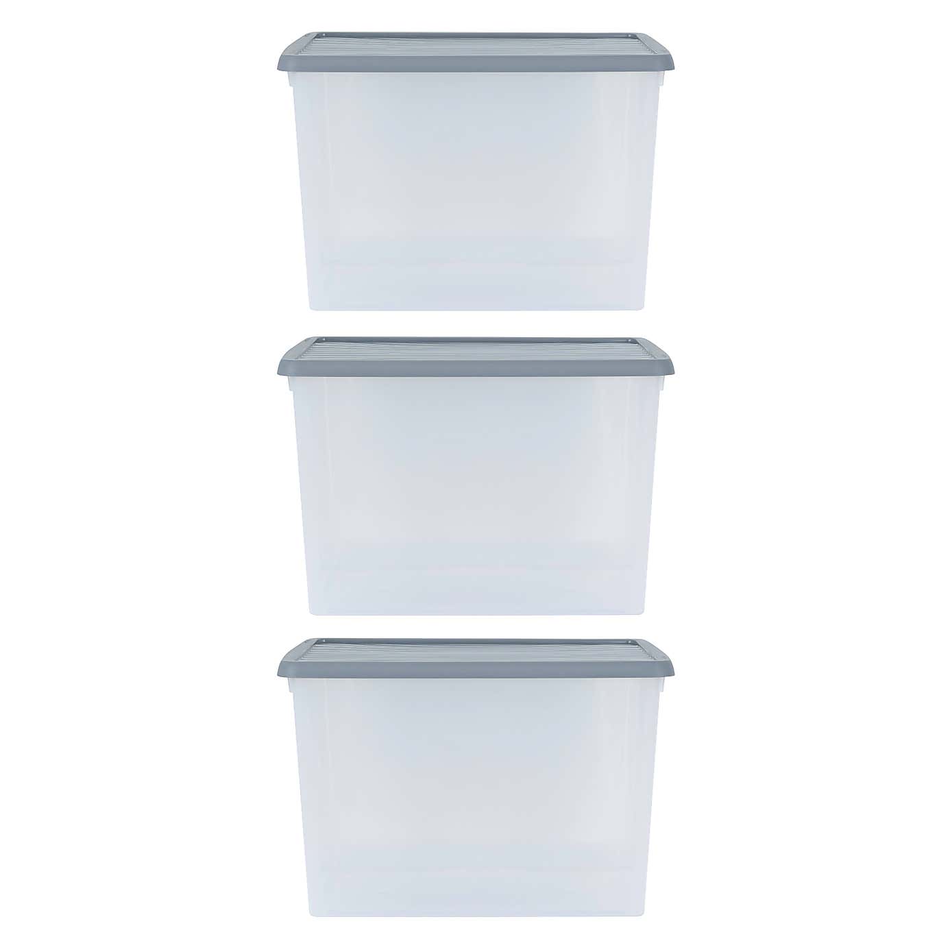 Wham Box Set of 3 Stackable Boxes & Lids