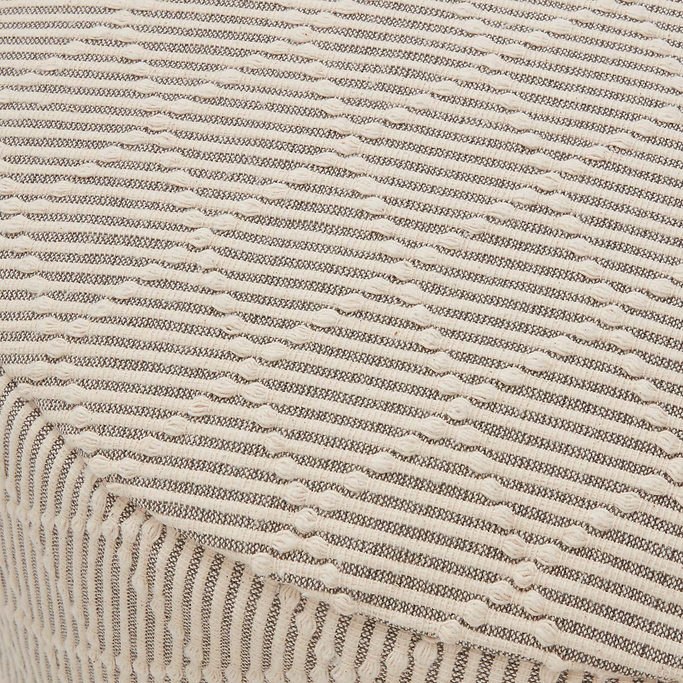 Tufted Diamond Natural Pouffe