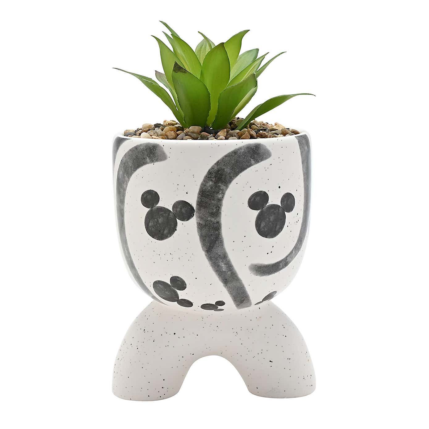 Artificial Plant in Disney Mickey Mouse Arched Footed Plant Pot